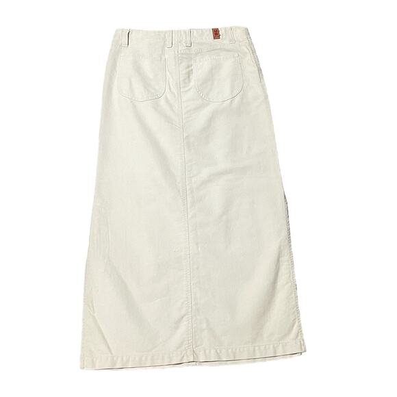 Union Bay Vintage Y2K Khaki Maxi Skirt Side Slits Size 7/28 - Picture 2 of 4